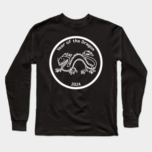 Year of the Dragon 2024 White Line Long Sleeve T-Shirt